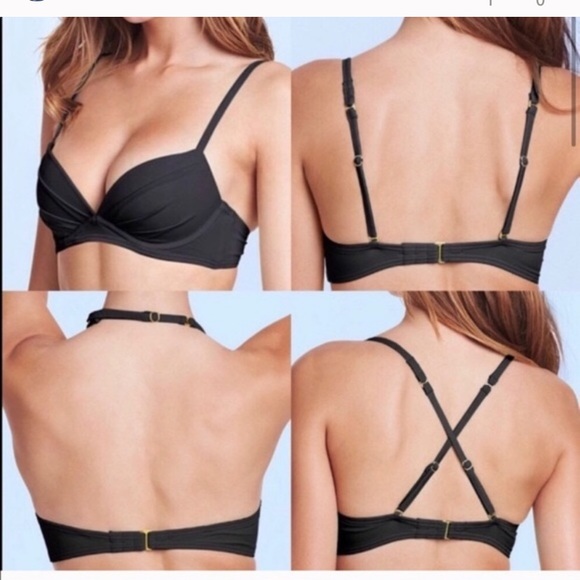 Victoria’s Secret angel convertible/Maui pink lotus multi way bikini top 34c - Picture 4 of 16